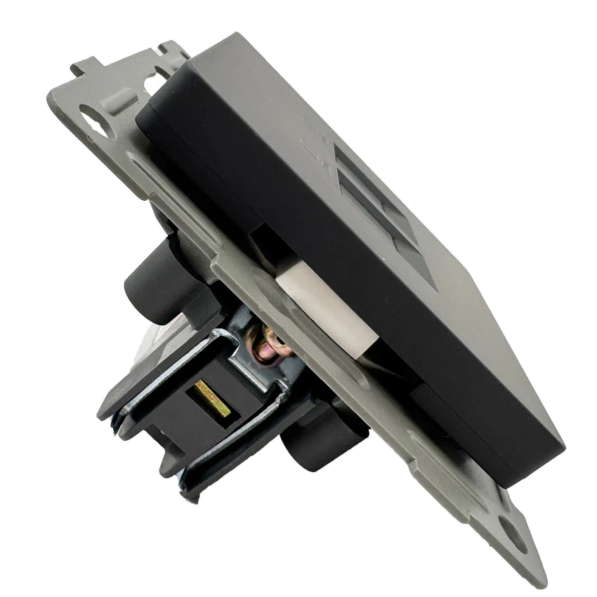Розетка RJ45 2-я тёмн. серая Софт-тач